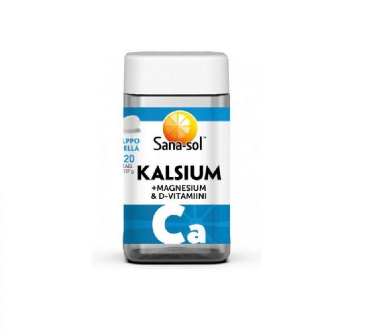 Sana-Sol kalsium+magnesium & d-vitamiini tabletti 120 tabl