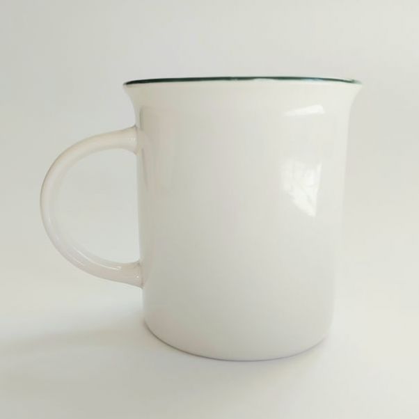 Кружка Nostalgie с зеленым ободком