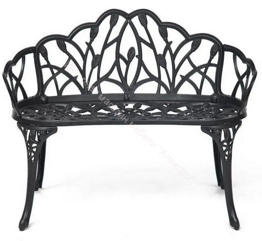 Скамья Secret De Maison Strauss (Штраус) алюминиевый сплав, черный