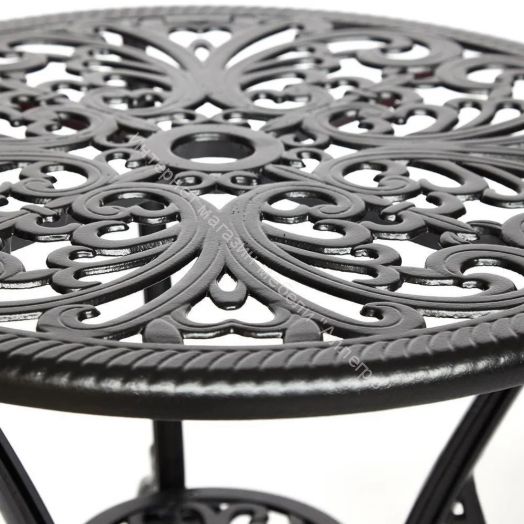 Комплект Secret De Maison Romance (стол +2 стула) алюминиевый сплав, черный