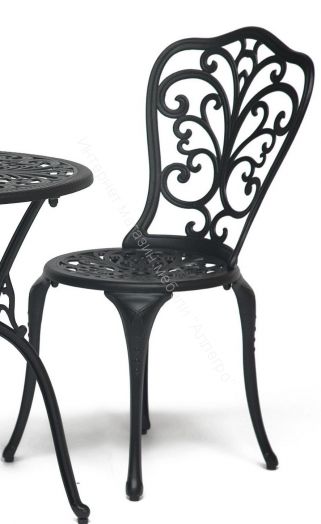 Комплект Secret De Maison Romance (стол +2 стула) алюминиевый сплав, черный