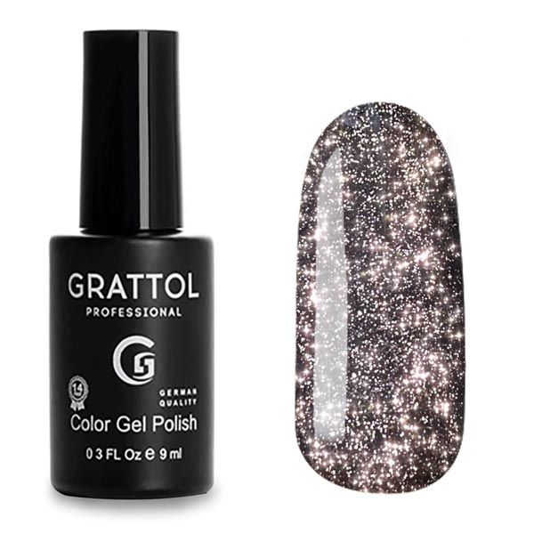 ГЕЛЬ-ЛАК СВЕТООТРАЖАЮЩИЙ GRATTOL COLOR GEL POLISH BRIGHT STAR 09, 9 МЛ