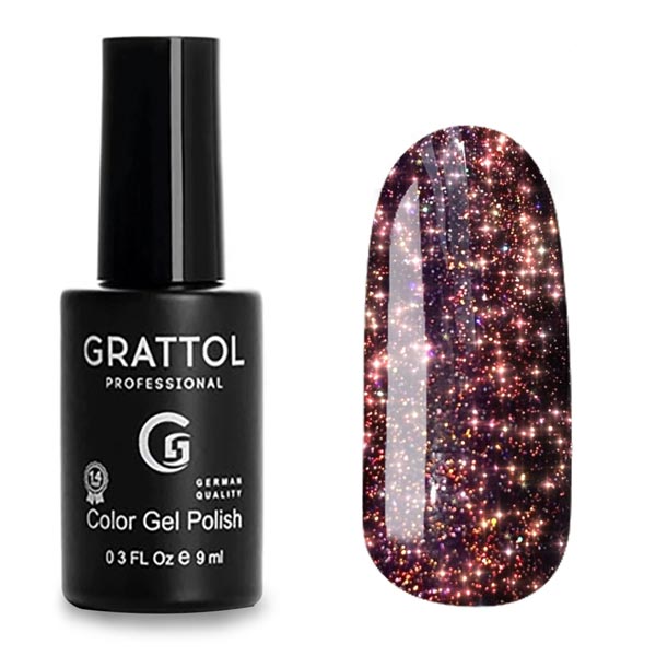 ГЕЛЬ-ЛАК СВЕТООТРАЖАЮЩИЙ GRATTOL COLOR GEL POLISH BRIGHT STAR 05, 9 МЛ