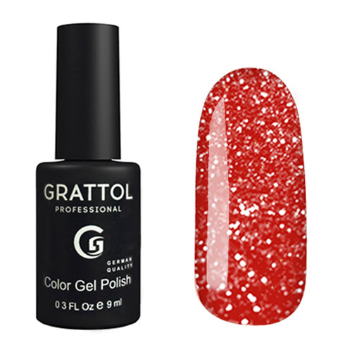 ГЕЛЬ-ЛАК СВЕТООТРАЖАЮЩИЙ GRATTOL COLOR GEL POLISH BRIGHT NEON 06, 9 МЛ