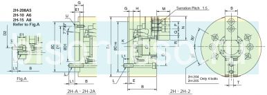 Патрон токарный Autogrip 2H-205  2-х кулачковый механизированный с большим сквозным отверстием