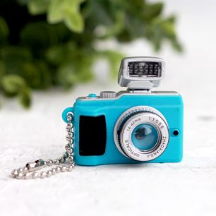 Аксессуар для куклы - Фотоаппарат со вспышкой Голубой 4 см