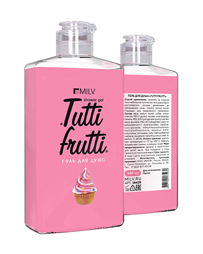 Гель для душа Milv 18439 "TUTTI FRUTTI" 340 мл новинка!!!