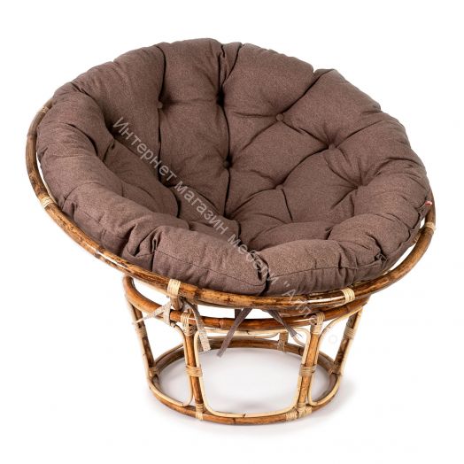 23/01 Матрац для кресла "Папасан" экошерсть, коричневый, 1811-5