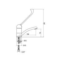 Смеситель для раковины медицинский Gattoni Gatech 3867.LC схема 2