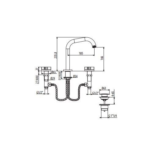 Изображение Смеситель для раковины Gattoni Dolce Vita GAS GS105/32