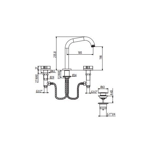 Изображение Смеситель для раковины Gattoni Dolce Vita GAS GS105/32