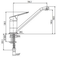 Смеситель для кухни Gattoni H2OMIX4000 40180 схема 2