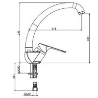 Смеситель для кухни Gattoni H2OMIX4000 40107 схема 2