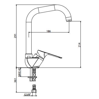 Смеситель для кухни Gattoni H2OMIX4000 40105 ФОТО