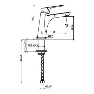 Прогрессивный меситель для раковины Gattoni H2OMIX4000 40062 схема 2