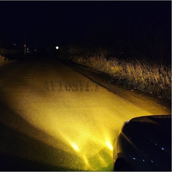 Желтая светодиодная фара AGY24-72W FLOOD с СТГ