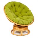 Кресло-качалка "PAPASAN" w 23/01 B / с подушкой / Honey (мед), флок Олива, 23