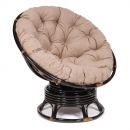 Кресло-качалка "PAPASAN" w 23/01 B / с подушкой / Antique brown (античный черно-коричневый), экошерсть Коричневый, 1811-5