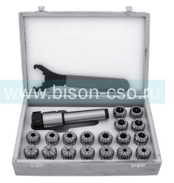 Цанговый патрон Bison-Bial Польша 7711-4AEM-ER25 KPL кон. М4 с набором цанг