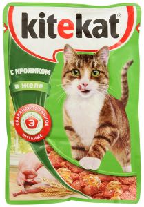 Корм для кошек KITEKAT 85г Пауч кролик в желе