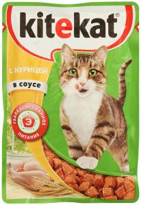 Корм для кошек KITEKAT 85г Пауч курица в соусе