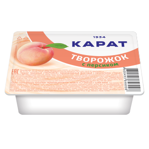 Продукт творожный КАРАТ 100г 9% Персик