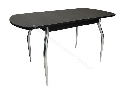 Стол раздвижной ПГ-01 ЛДСП Венге/Опоры фигурные хром