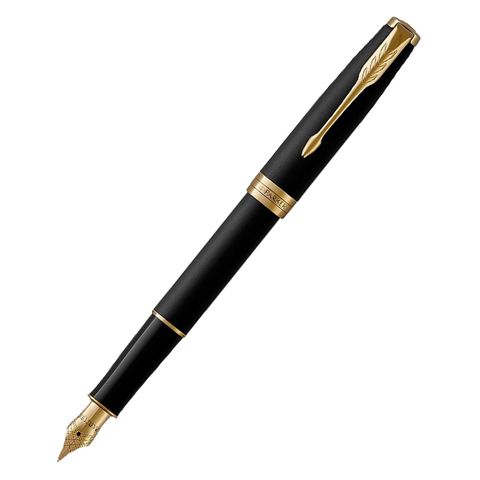 Parker Sonnet Core - Matte Black GT, перьевая ручка, F, BL*