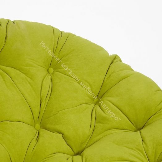 Кресло "PAPASAN ECO" P115-1/SP STD / c подушкой, ремешками / Natural (натуральный), флок Олива, 23