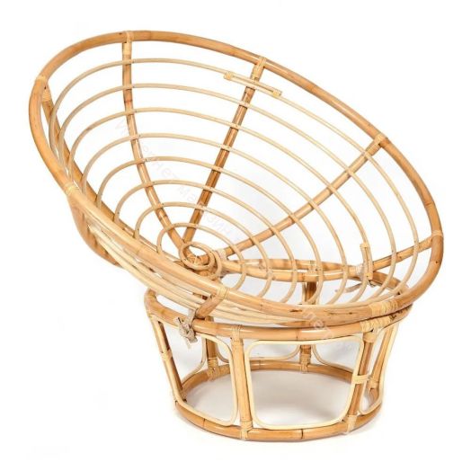 Кресло "PAPASAN ECO" P115-1/SP STD / c подушкой, ремешками / Natural (натуральный), флок Олива, 23