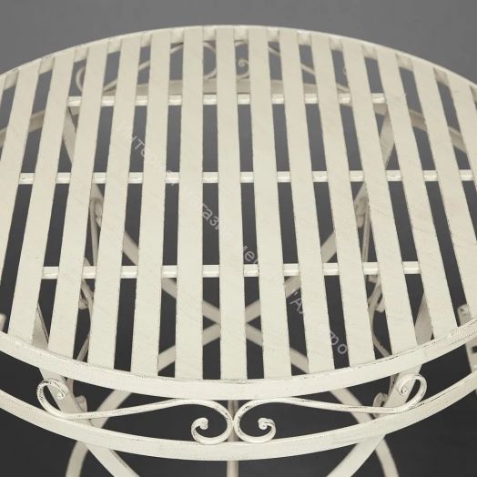 Комплект (стол + 2 стула) Secret de Maison PALLADIO (mod. PL08-8668/8669) металл, белый антик (antique white)