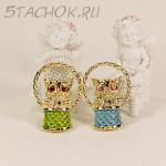 Парные броши "Котята в корзинке" (Gerry's США)