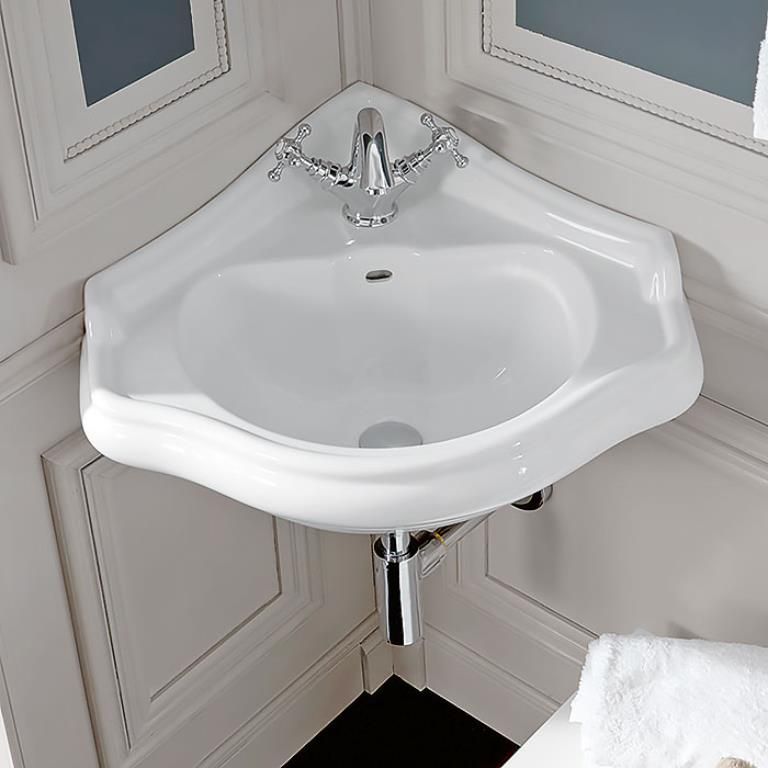 Изображение Раковина Kerasan Retro угловая с 1 отверстием 1032