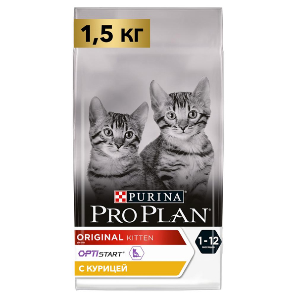 Сухой корм для котят Pro Plan Original Kitten с курицей 1.5 кг