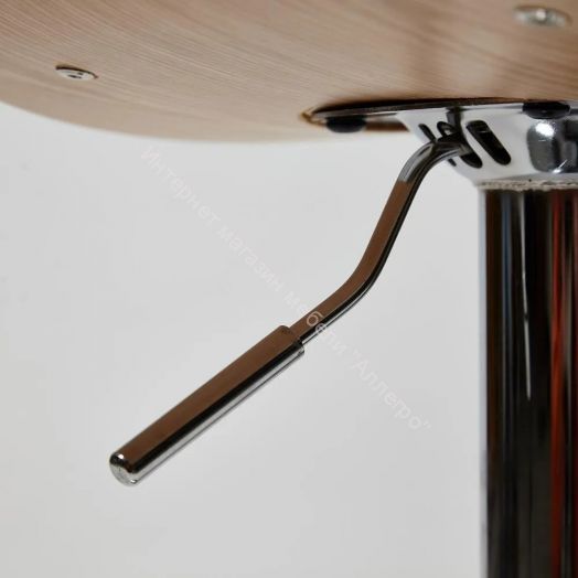 Барный стул VIMTA (mod.4021S) металл/дерево/экокожа, белый/натуральный/хром