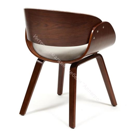 Стул LANDO (mod.8036) дерево / ткань, орех/серый