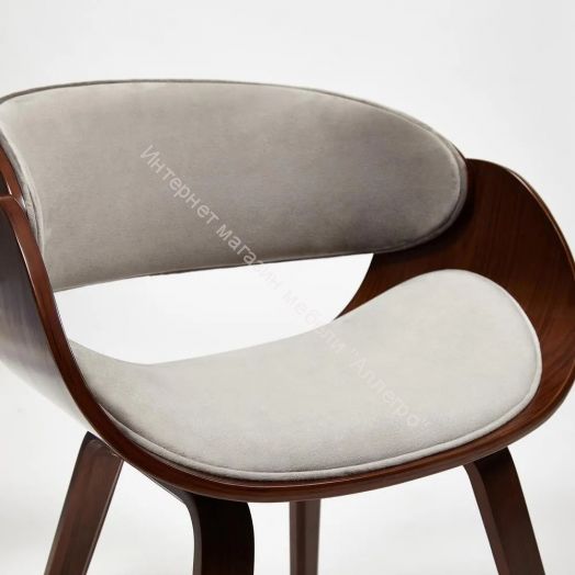 Стул LANDO (mod.8036) дерево / ткань, орех/серый