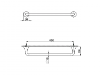 Настенный держатель для полотенец Cisal Cherie CE090100/CE090101/CE090102 схема 4