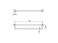 Настенный держатель для полотенец Cisal Cherie CE090100/CE090101/CE090102 схема 6