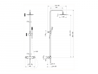 Душевая стойка Cisal Colonne Doccia EAC82070 схема 2