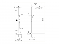 Душевая колонна Cisal Colonne Doccia QTC8613H схема 2