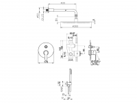 Душевая система Cisal Tender C20K0020 схема 2