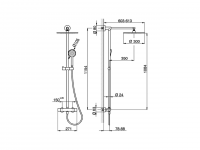 Душевая система Cisal Colonne Doccia RCC78020 схема 2