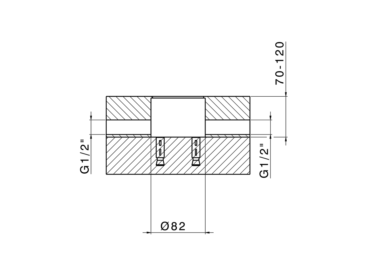 Внутренняя часть смесителя Cisal ZA004510 схема 2