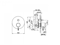 Смеситель для ванны и душа Cisal Step ST000210 схема 2