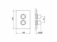 Смеситель для ванны и душа Cisal Cubic CU018200 схема 2