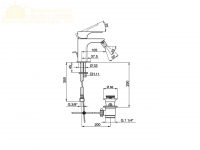 Смеситель для биде Cisal Cubic Energy Save CU000555/CU000565 схема 2