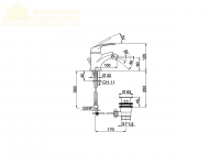 Смеситель для биде Cisal Flash FL000552 схема 2