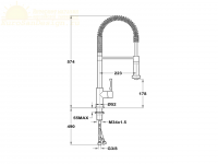 Смеситель для кухни Cisal Kitchen LC000080 схема 2