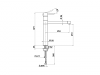 Смеситель для кухни Cisal Kitchen CV001580 схема 2